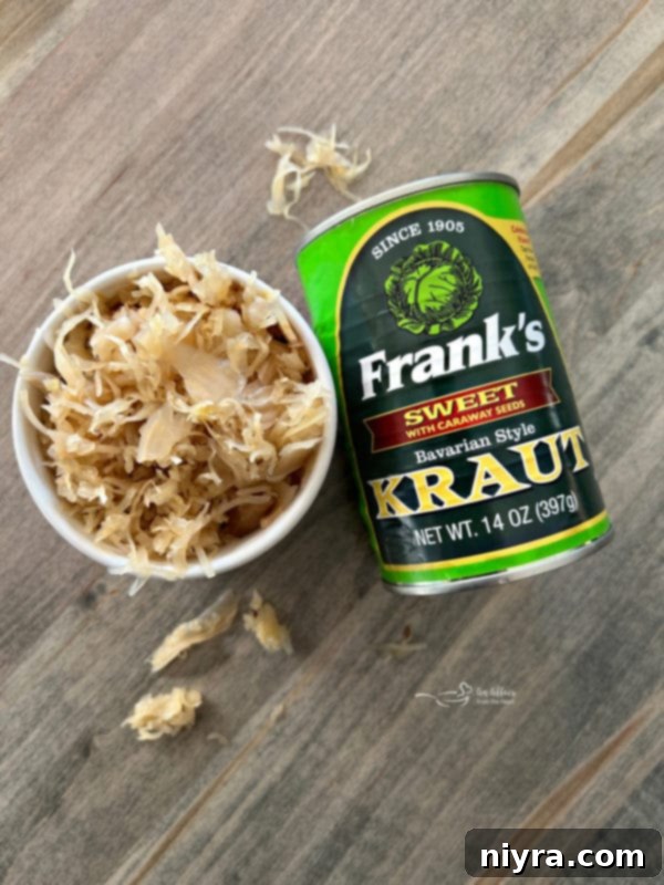 A jar of Frank's Bavarian Kraut with a traditional label.