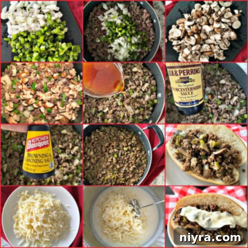 Philly Cheesesteak Sloppy Joes 3 Ingredients for Philly Cheesesteak Sloppy Joes prepped