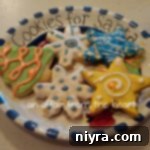 Grandma Davis’ Sugar Cookies on a cookies for santa plate