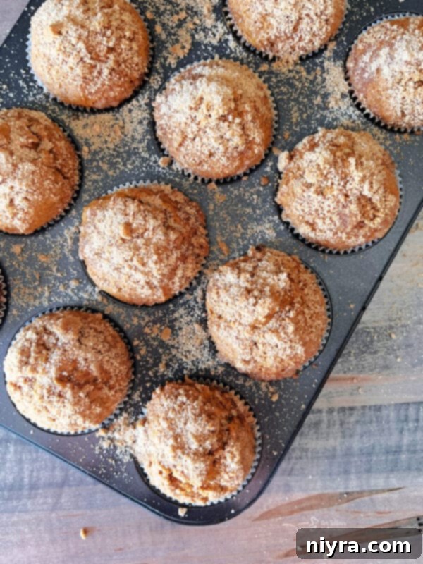 Freshly baked Pumpkin Spice Banana Muffins