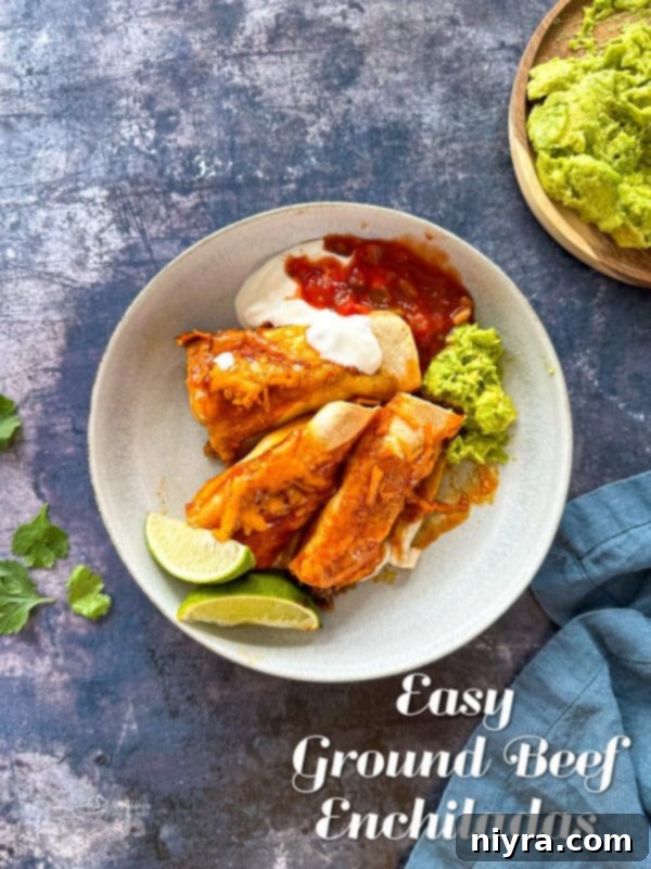 Easy Ground Beef Enchiladas main image