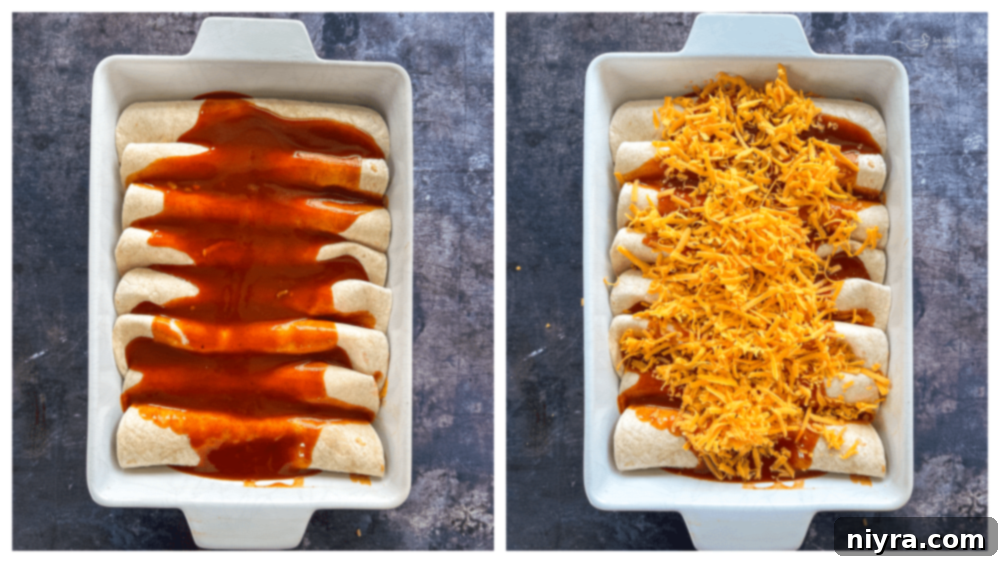Rolling enchiladas