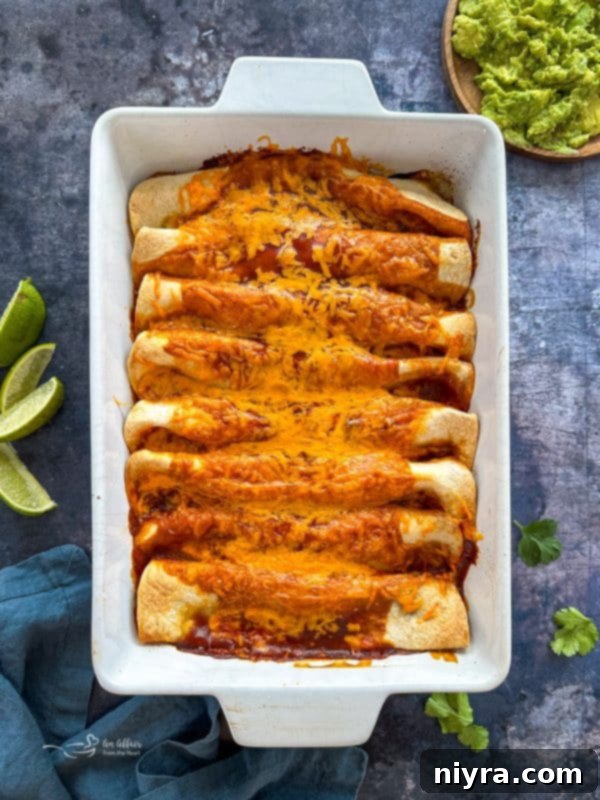 Enchiladas ready for the oven