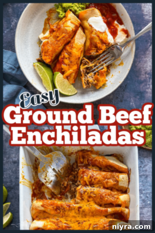 Cooked Easy Ground Beef Enchiladas
