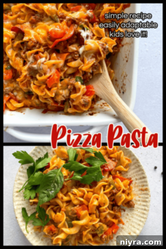 Pizza and Pasta Perfection 13 A large serving of Pizza Pasta Casserole