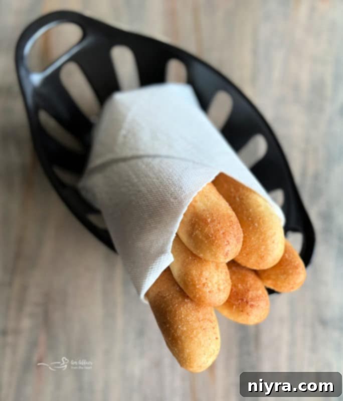 Close-up of baked Olive Garden Breadsticks ready to be served
