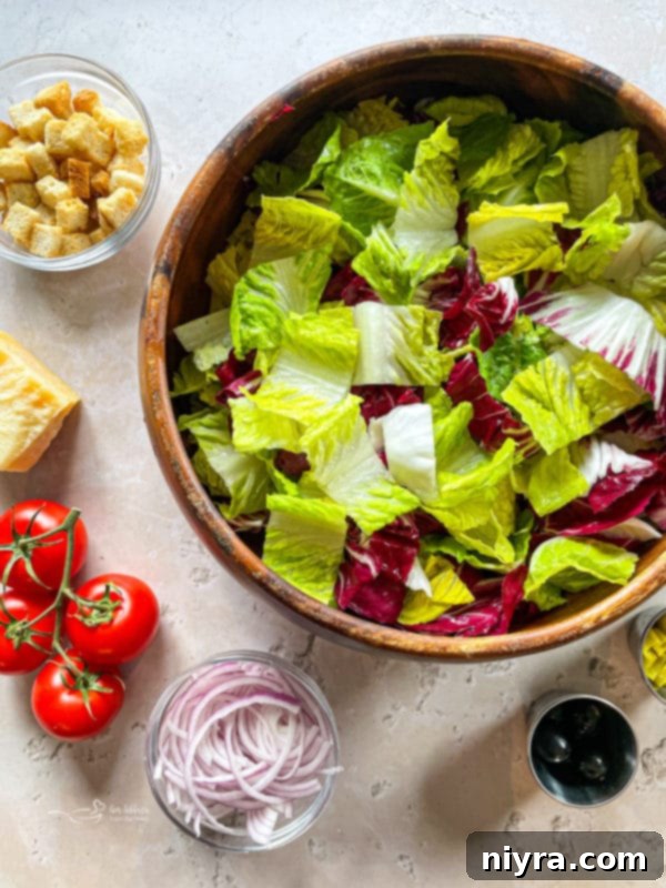 Ingredients for Olive Garden Salad