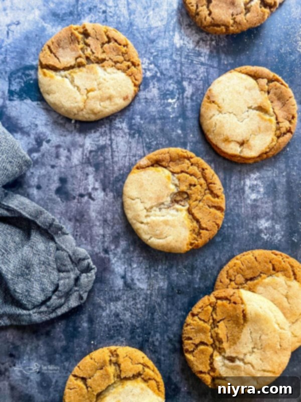 The distinct Gingerdoodle cookies arranged on a baking sheet before going into the oven.