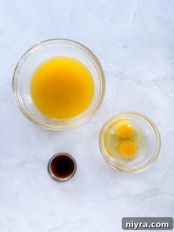 Ingredients for Malted Chocolate Chip Cookies laid out on a table