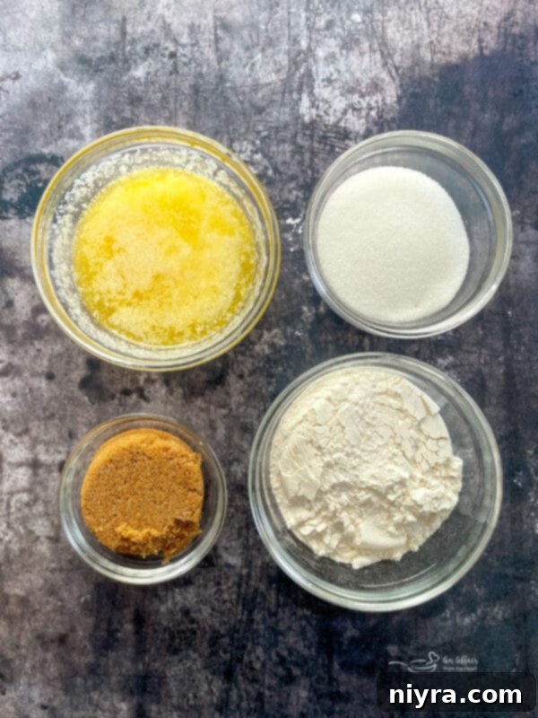 Ingredients for Muffin Crumb Topping