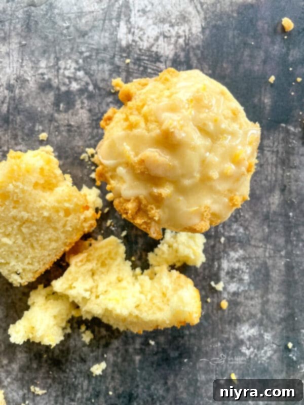 Lemon Crumb Muffins with Icing