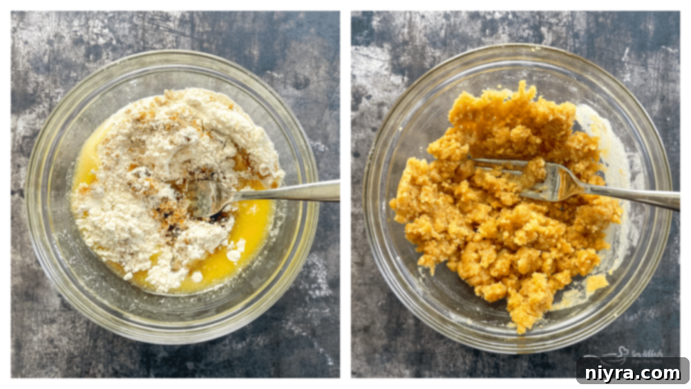 Prep the lemon streusel topping