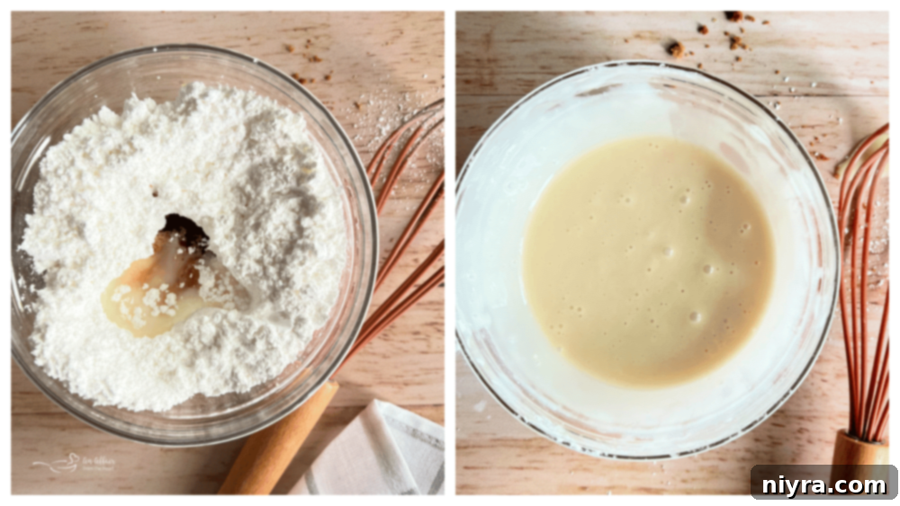 Mixing the Vanilla Glaze