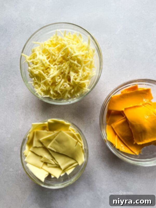 Melted Qdoba Queso in a slow cooker with fresh ingredients nearby