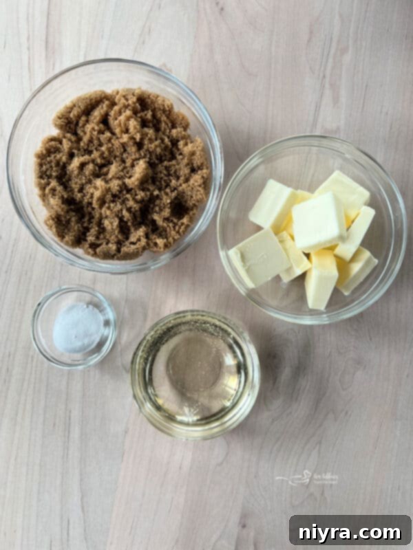 Ultimate Homemade Caramel Chocolate Nut Popcorn 10 Ingredients for making the rich caramel sauce for popcorn