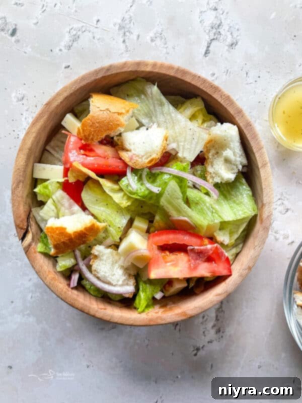 Served Little King Salad ready to eat