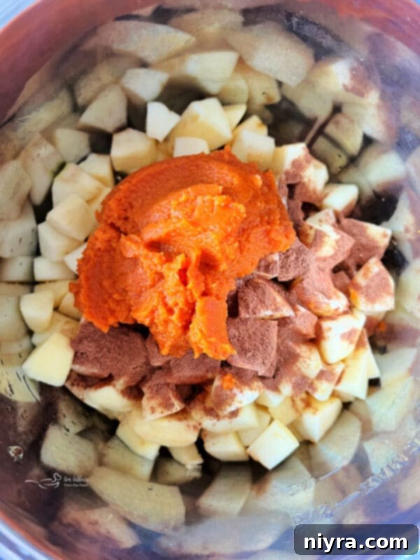 Apples in Instant Pot with liquid