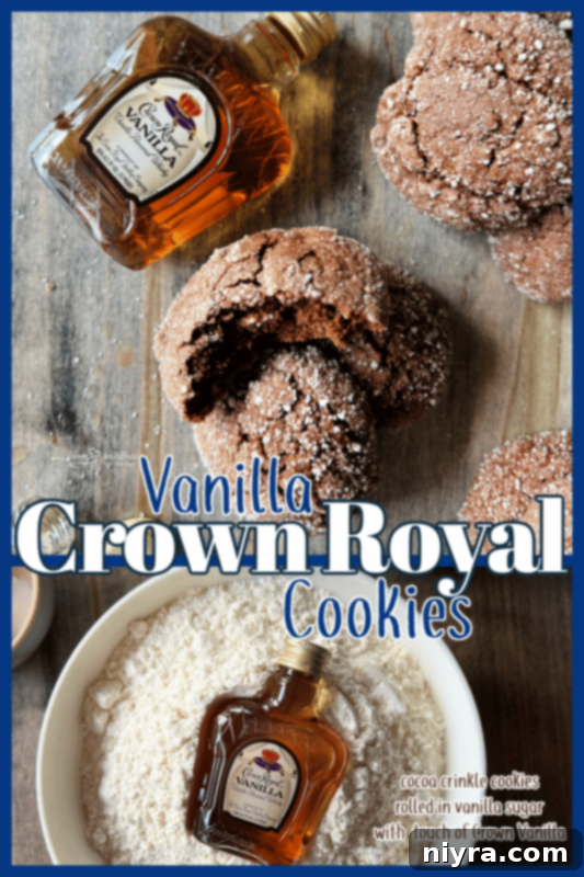 Vanilla Crown Royal Cookies on a platter