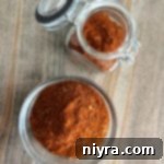 Homemade taco seasoning in jar to store