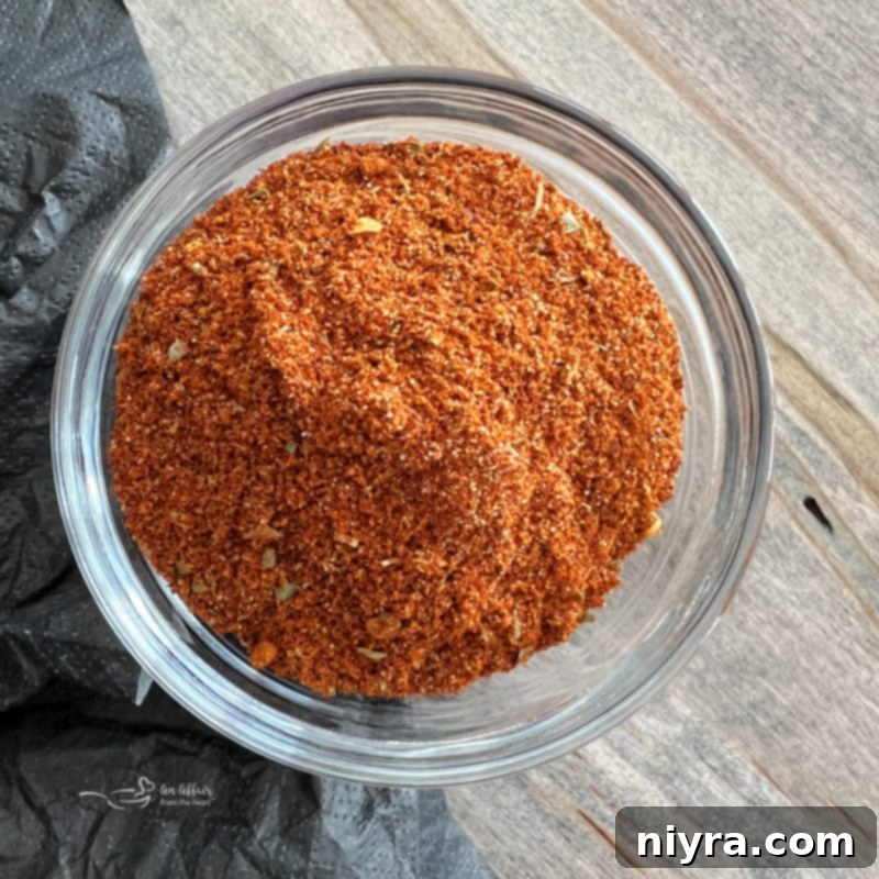 Mixed ingredients for homemade taco seasoning in a bowl