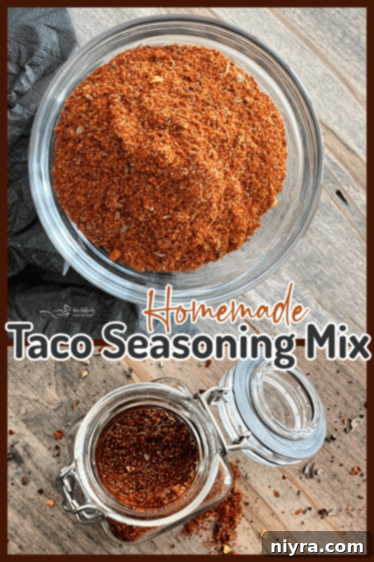 Do it yourself homemade taco seasoning in a small jar