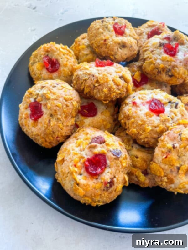 A bowl of cherry wink cookie dough with the ingredients stirred in.