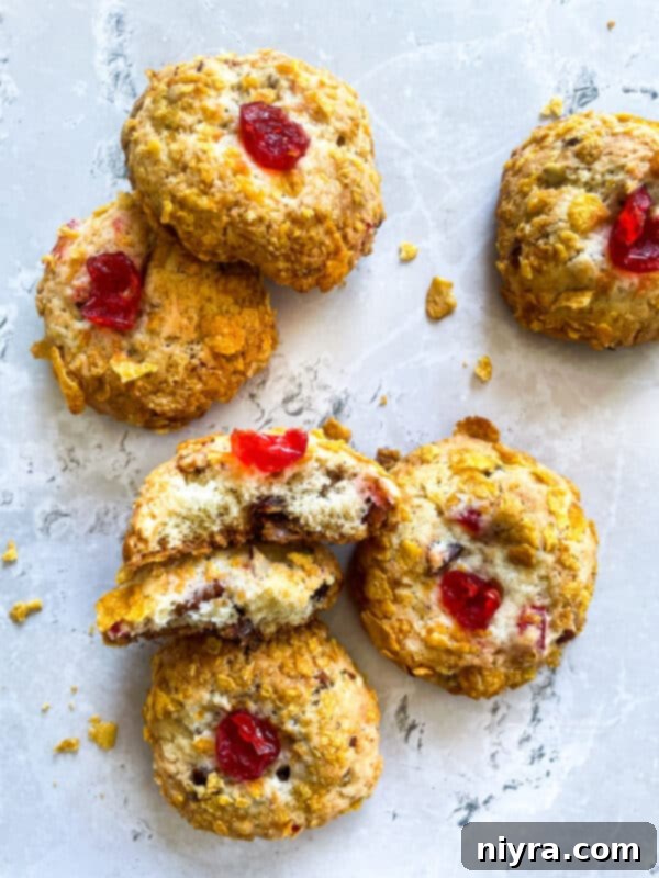 A bowl of cherry wink cookie dough ready for shaping and coating.