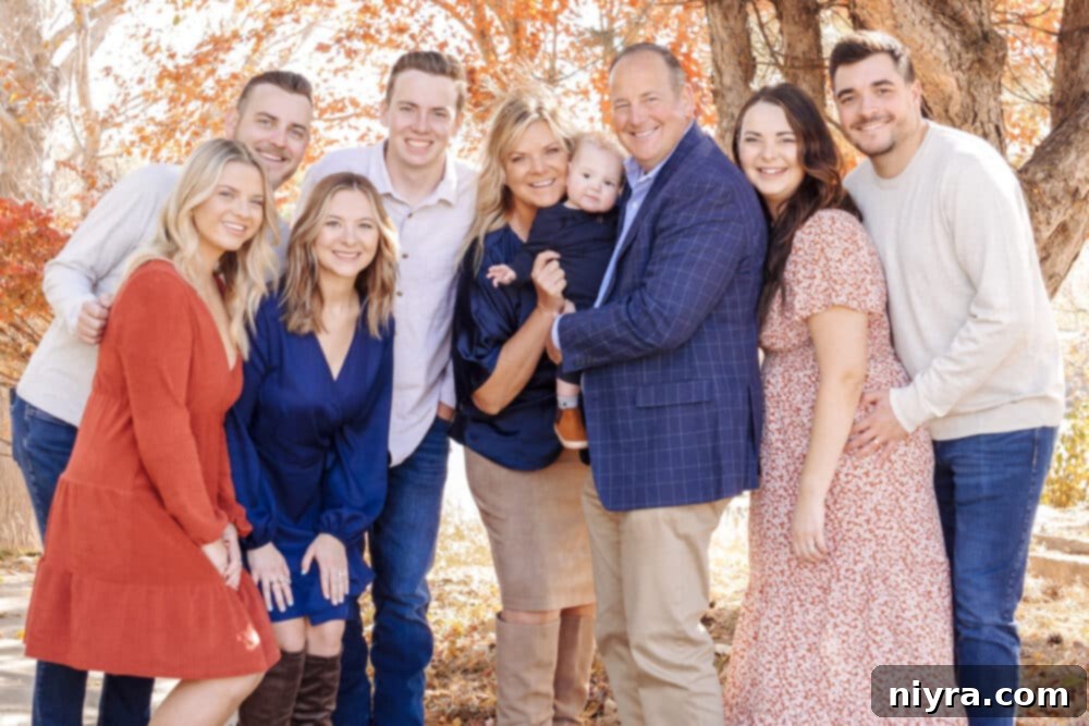 Family members gathering, a snapshot of precious moments