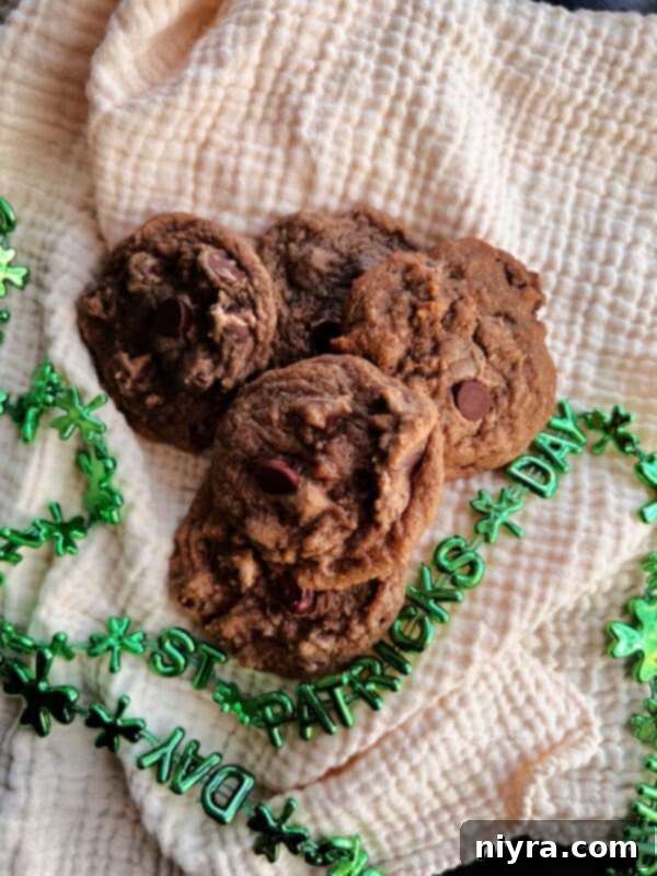 Ingredients for Bailey's Chocolate Chip Cookies laid out