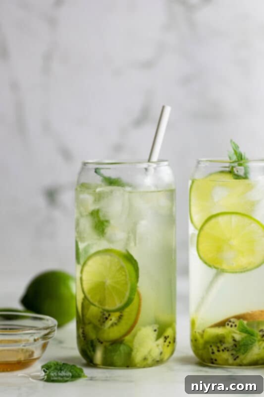 Refreshing Kiwi Mojito 11 A refreshing Kiwi Mojito ready to be enjoyed