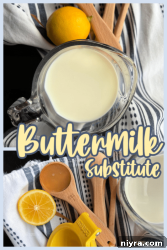 Buttermilk Backups 7 Buttermilk Substitute in a glass with a spoon, showing texture