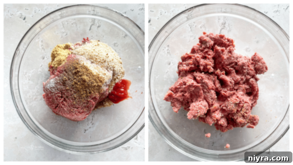 Mushroom Smothered Salisbury Steak 9 Combining Ground Beef Ingredients