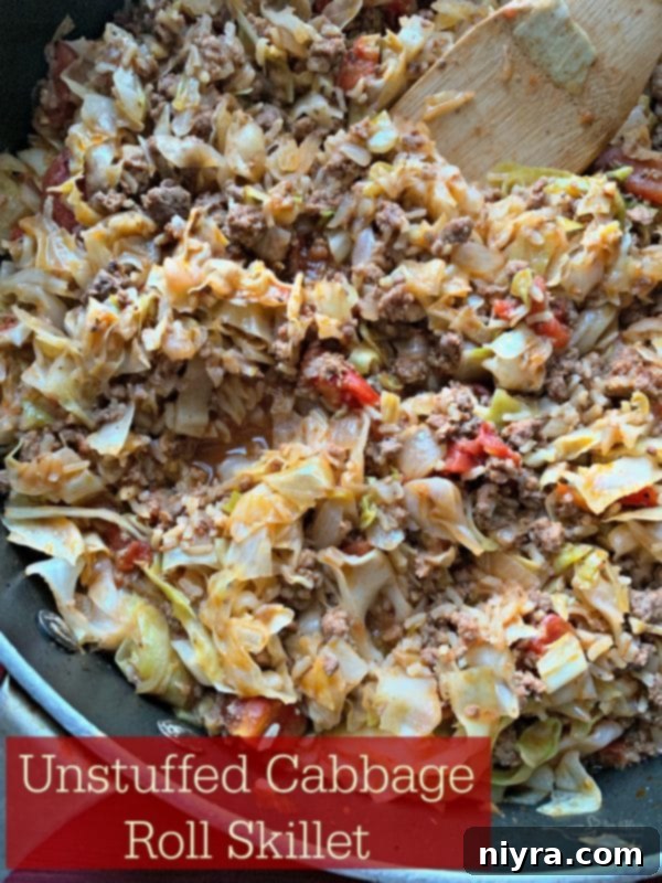 Unstuffed Cabbage Roll Skillet - A hearty and healthy meal