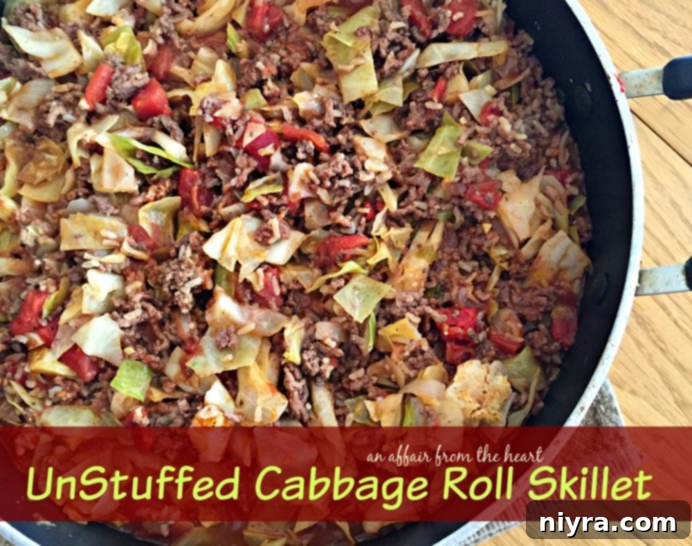 Unstuffed Cabbage Roll Skillet - Delicious and easy weeknight dinner