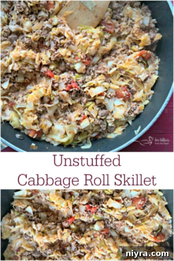 Unstuffed Cabbage Roll Skillet - Perfect for busy weeknights