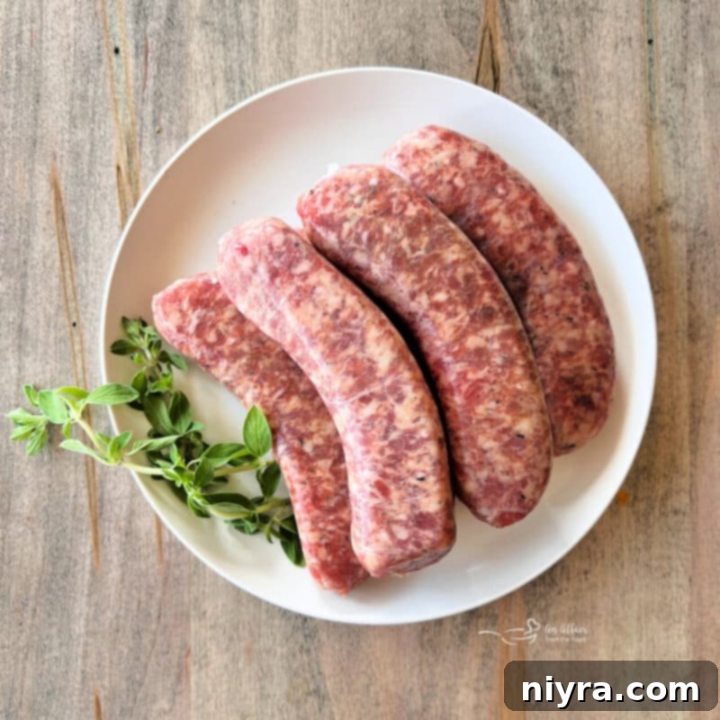 Ingredients for Italian Sausages with Peppers and Onions