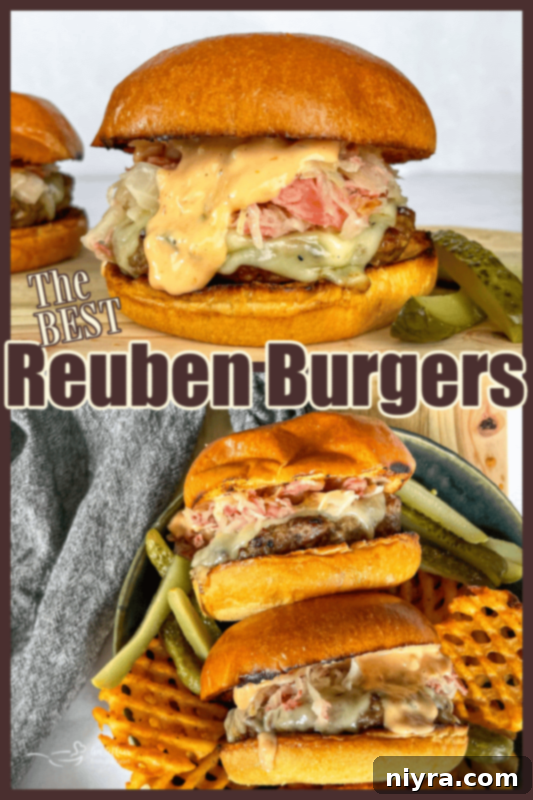 Reuben Burgers _ An Affair from the Heart with text overlay