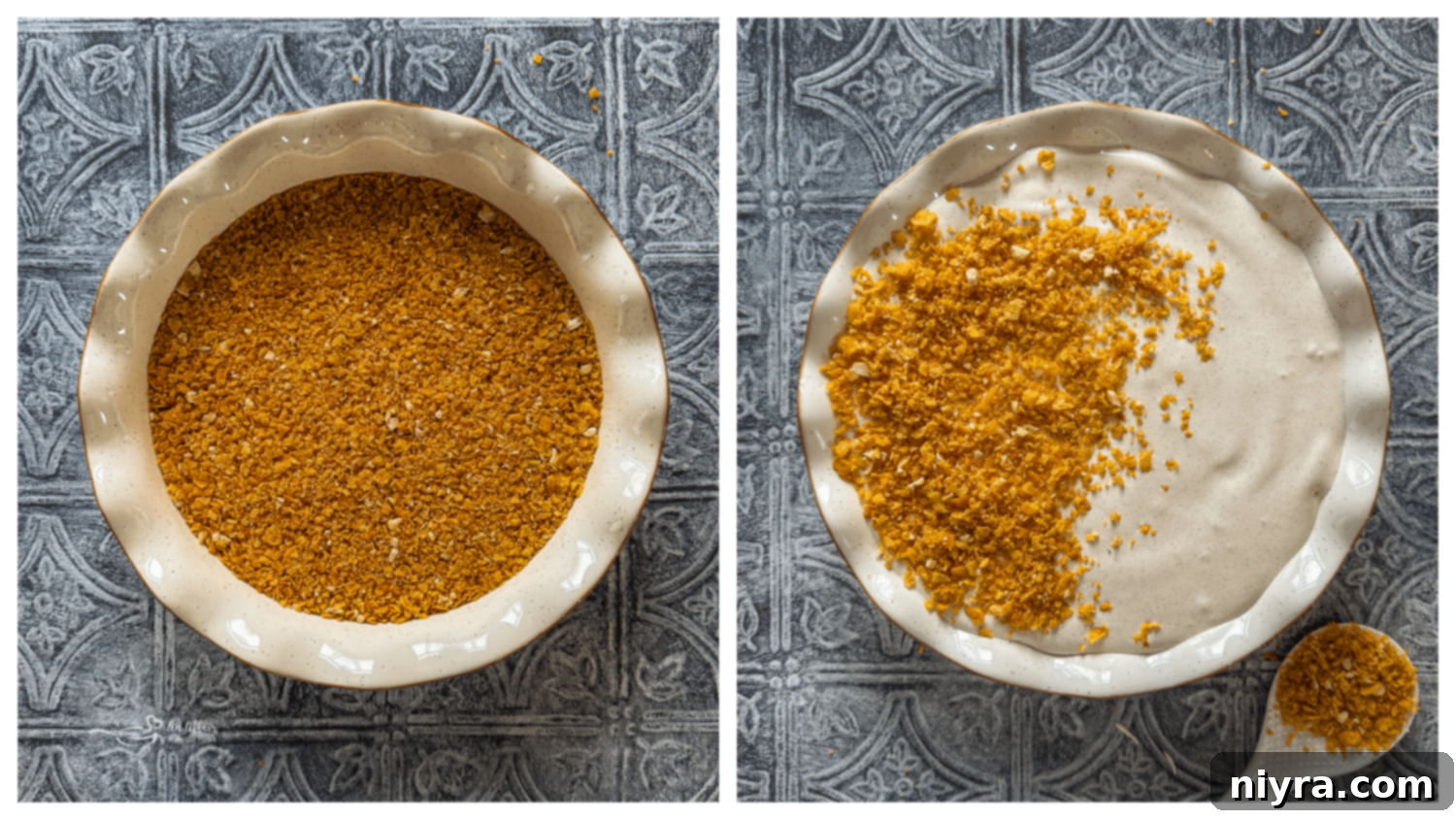 Step 3: Assembling the layers in a pie plate