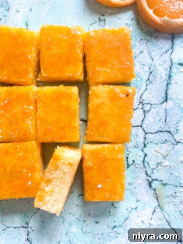 Fresh Orange Bars blue background