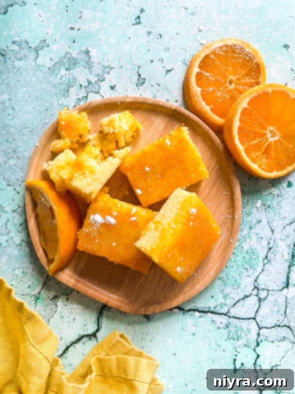 Fresh Orange Bars blue background wood plate