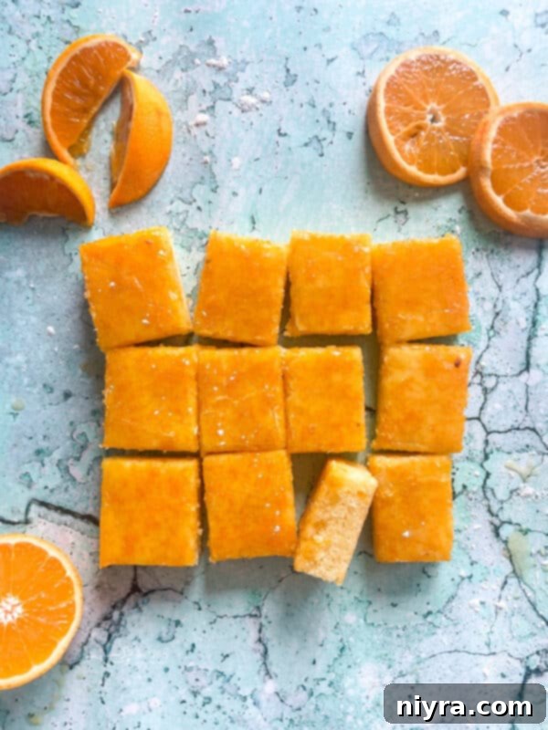 Fresh Orange Bars blue background