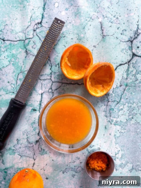 Fresh Orange Bar glaze prep