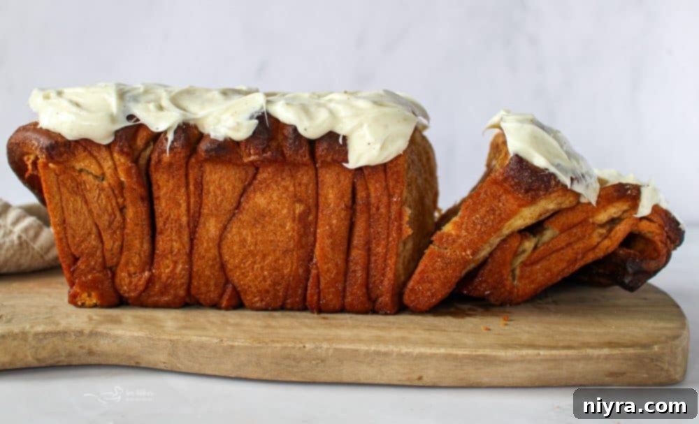 Warm Cinnamon Pull Apart Delight 17 Pinterest graphic for Cinnamon Pull Apart Bread recipe