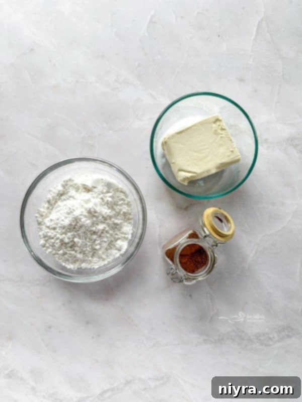 Warm Cinnamon Pull Apart Delight 7 Ingredients laid out for Cinnamon Pull Apart Bread filling