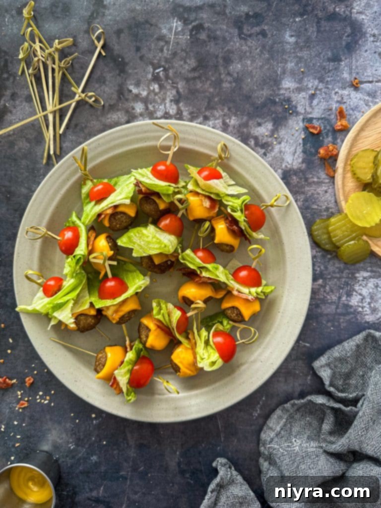 Variety of dipping sauces for Bacon Cheeseburger Meatballs