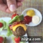 Close up of Bacon Cheeseburger Meatballs