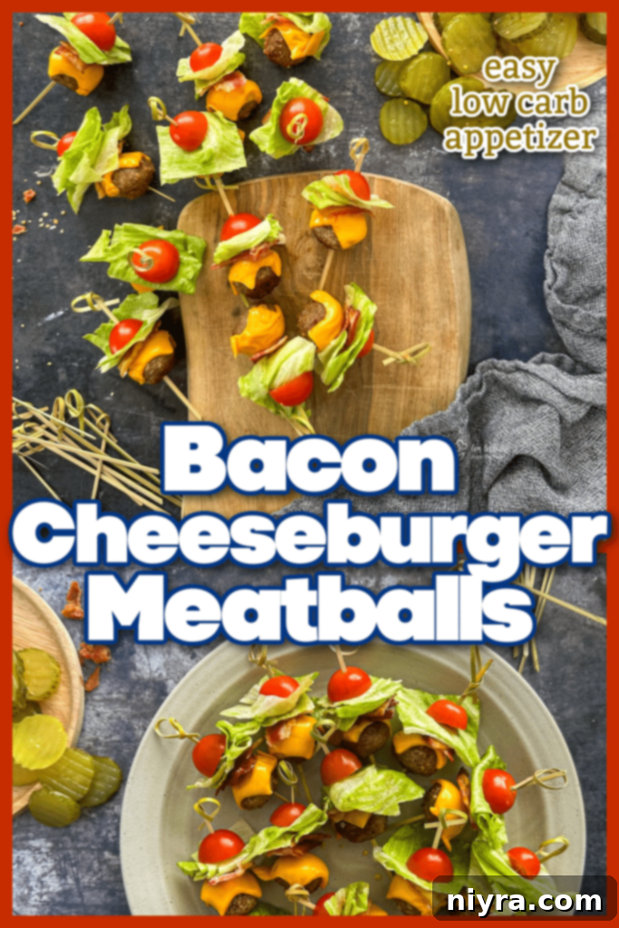 Platter of Bacon Cheeseburger Meatballs