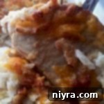 close up of Pork Chop & Potato Bake