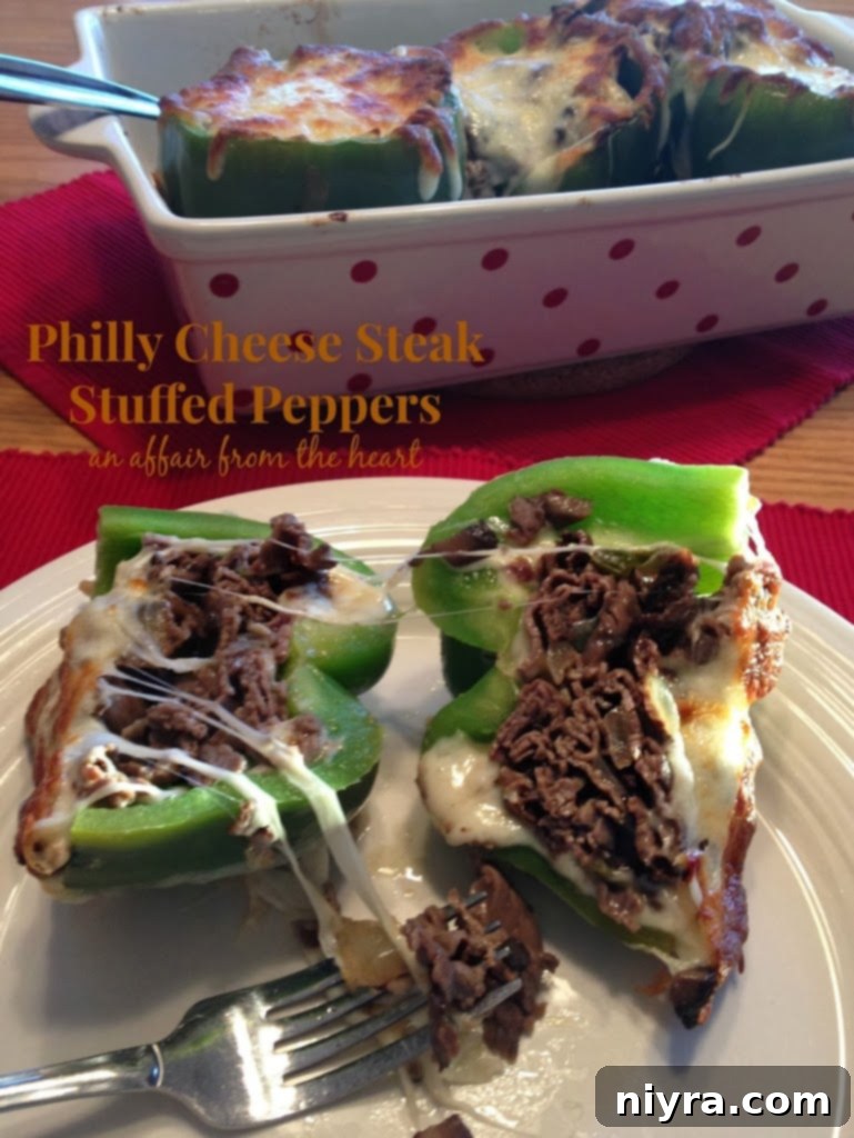 2015's Most Craveable Savory Creations 6 Philly Cheesesteak Stuffed Peppers - Delicious Healthy Dinner