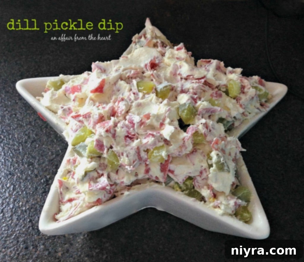 Dill Pickle Dip in a smaller bowl, ready to serve